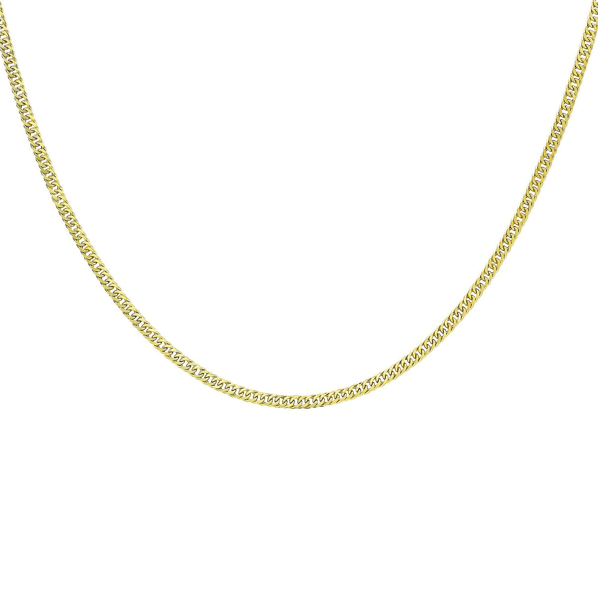 9K Yellow Gold Triple Curb Chain 16 Inch 7190377 1