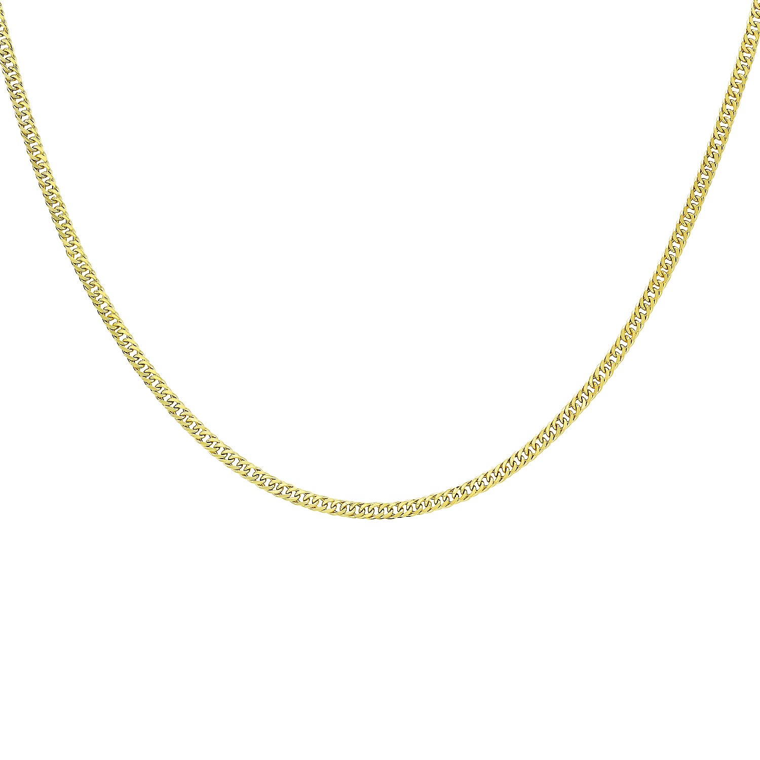 9K Yellow Gold Triple Curb Chain 16 Inch 7190377 1