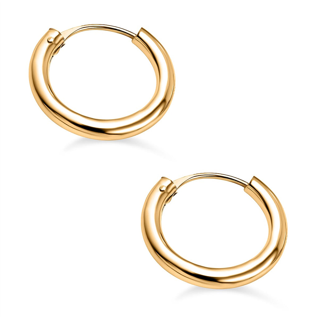 RACHEL GALLEY - 9K Yellow Gold Tube Hoop Earrings