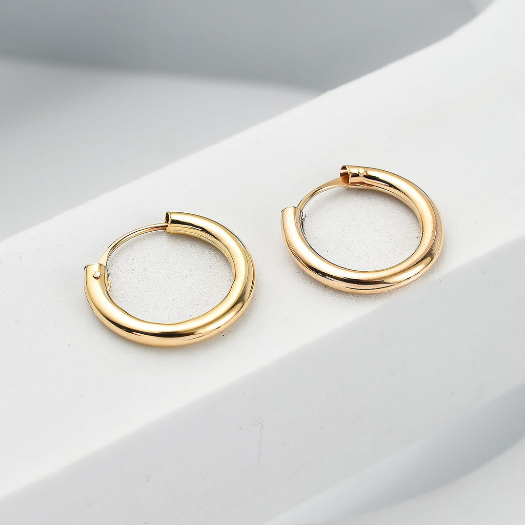 RACHEL GALLEY - 9K Yellow Gold Tube Hoop Earrings
