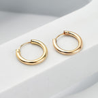 RACHEL GALLEY - 9K Yellow Gold Tube Hoop Earrings
