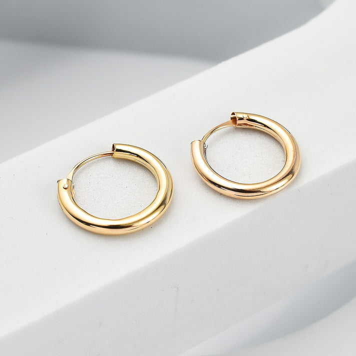 RACHEL GALLEY - 9K Yellow Gold Tube Hoop Earrings 7676381 2