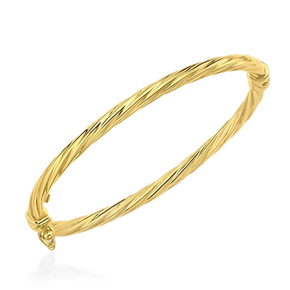 9K Yellow Gold Twist Bangle (Size - 5) 7436871 0