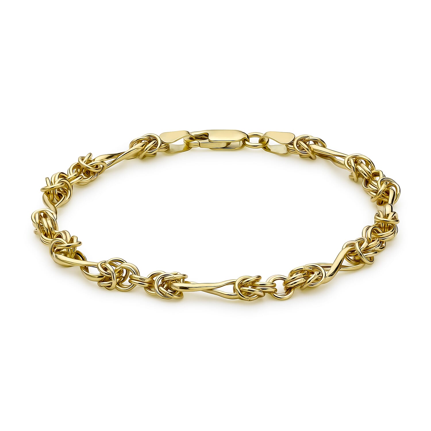 9K Yellow Gold Twist Byzantine Bracelet 7 Inch 8894653 0
