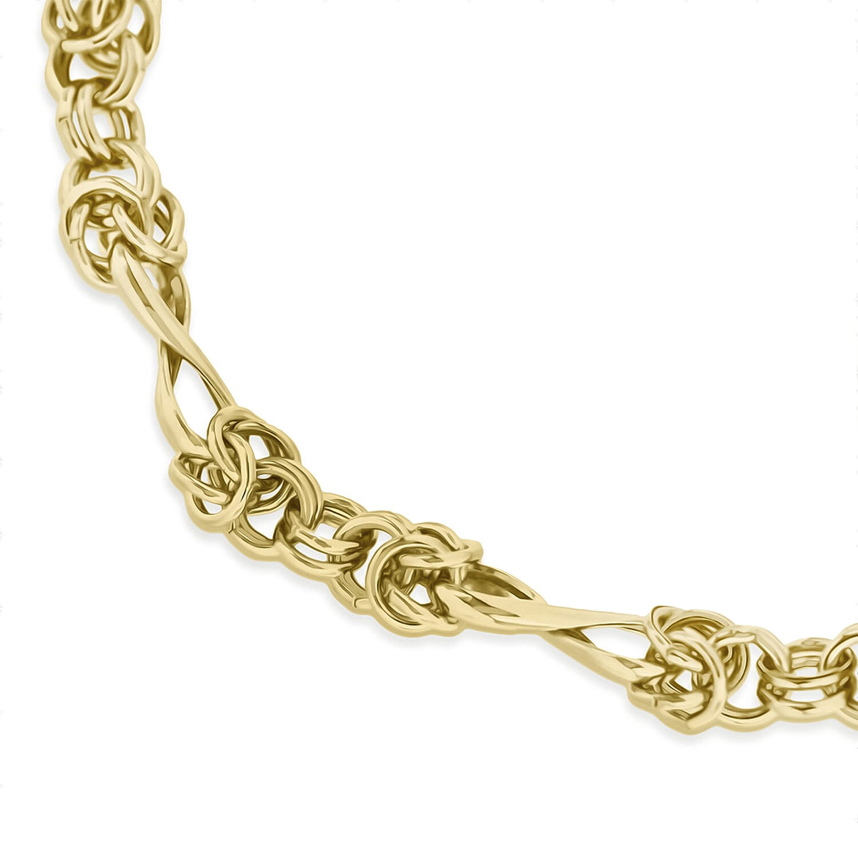 9K Yellow Gold Twist Byzantine Bracelet 7 Inch 8894653 1