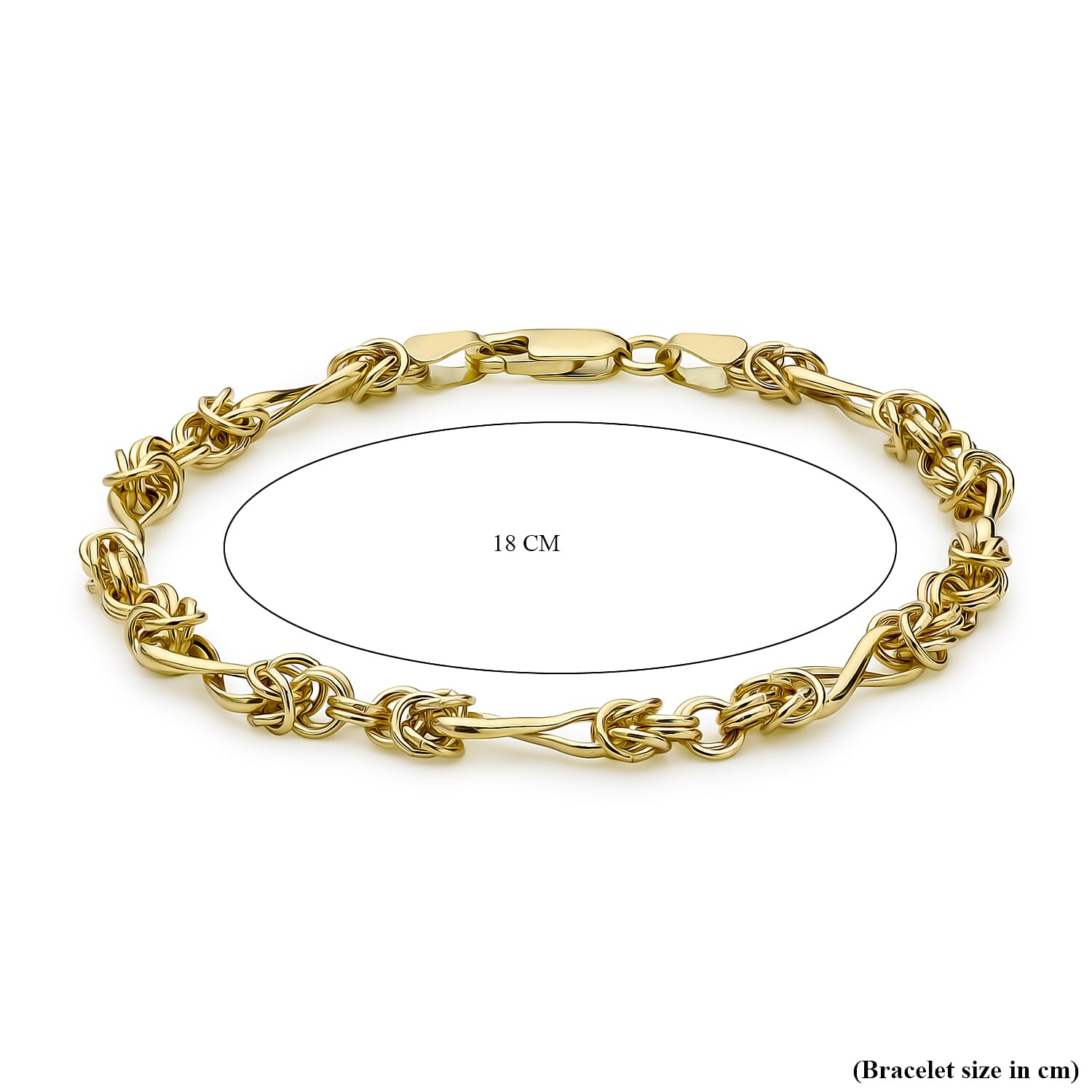 9K Yellow Gold Twist Byzantine Bracelet 7 Inch 8894653 3
