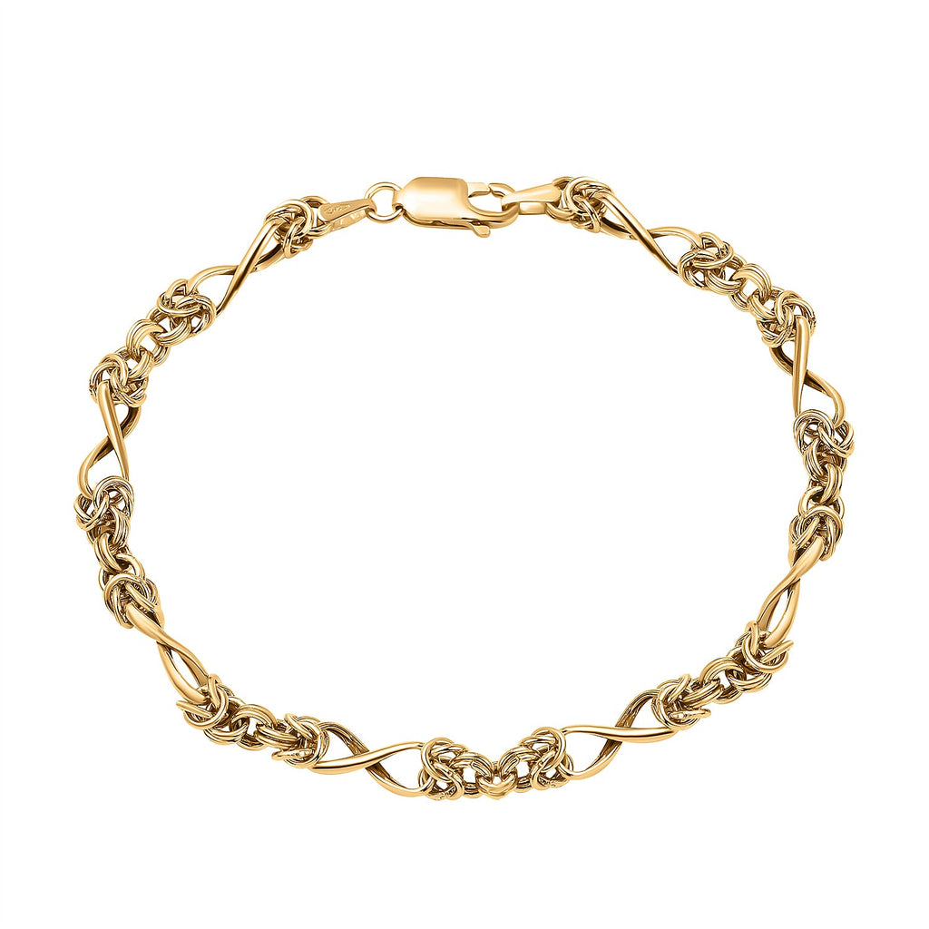 9K Yellow Gold Twist Byzantine Bracelet (Size - 7.5), Gold Wt. 3.00 Gms