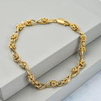 9K Yellow Gold Twist Byzantine Bracelet (Size - 7.5), Gold Wt. 3.00 Gms