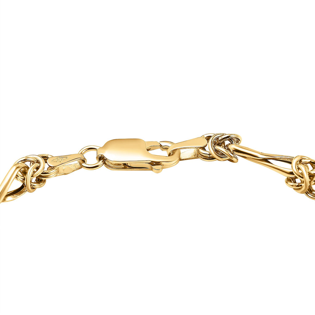9K Yellow Gold Twist Byzantine Bracelet (Size - 7.5), Gold Wt. 3.00 Gms