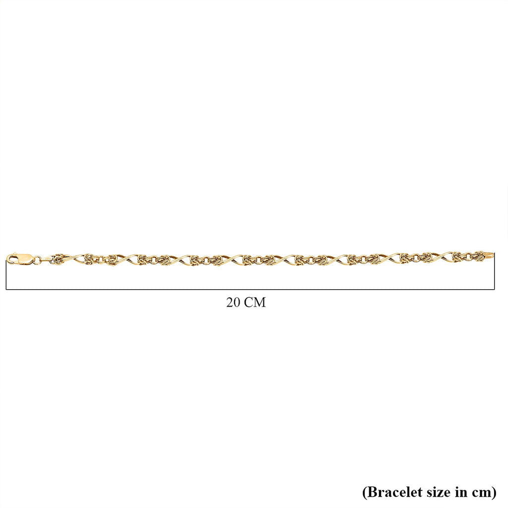 9K Yellow Gold Twist Byzantine Bracelet (Size - 7.5), Gold Wt. 3.00 Gms