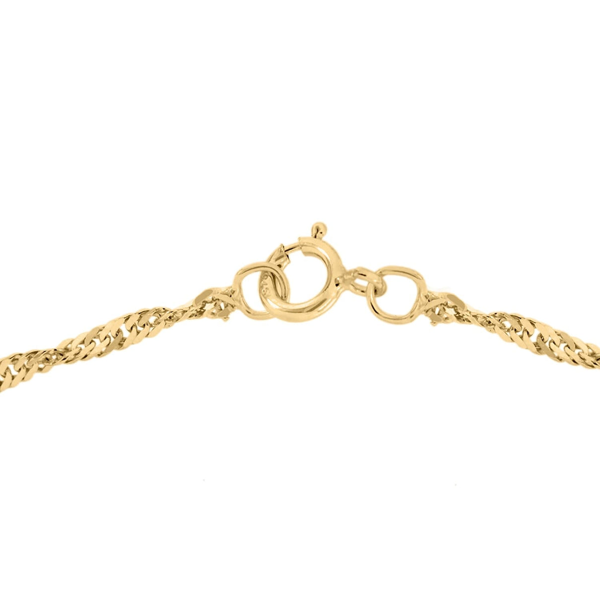 9K Yellow Gold Twist Curb Chain Anklet 10 Inch 7188952 2
