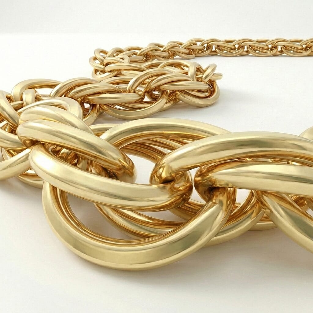 9K Yellow Gold Twisted Oval Link Bracelet 7.5 Inch 7193959 3