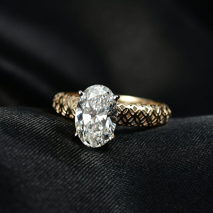 LUXURIANT 2 Ct. Lab Grown Diamond Solitaire Ring in 9K Gold, IGI Certified 8291929 2