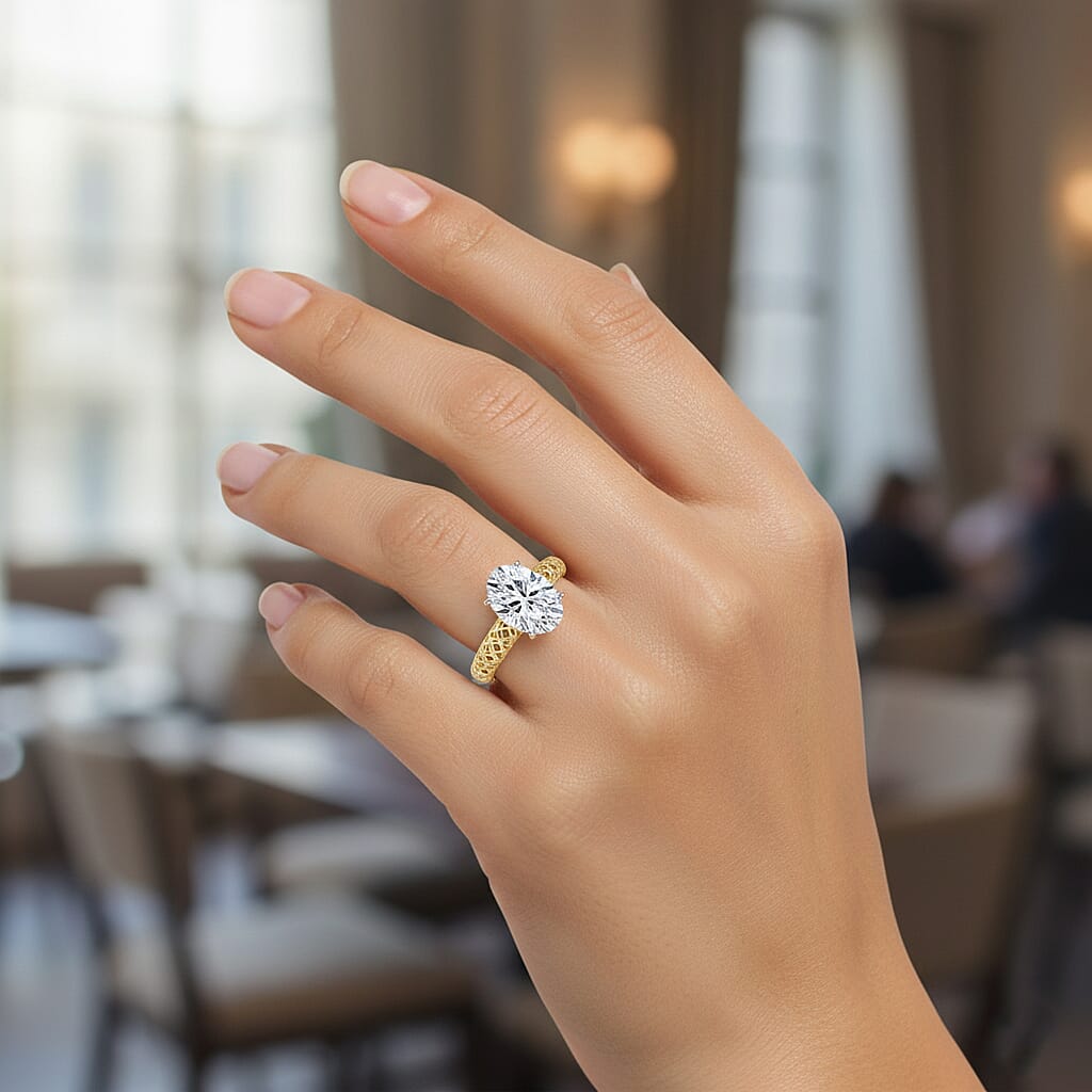 LUXURIANT 2 Ct. Lab Grown Diamond Solitaire Ring in 9K Gold, IGI Certified 8291929 3