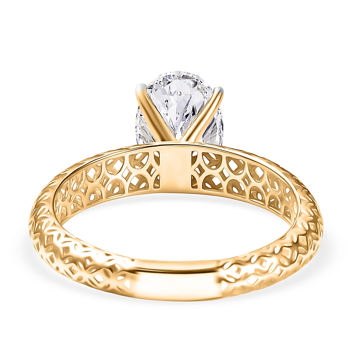 LUXURIANT 2 Ct. Lab Grown Diamond Solitaire Ring in 9K Gold, IGI Certified 8291929 5
