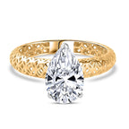 9K Yellow Gold IGI Certified Lab Grown Diamond (VS-EF) Solitaire Ring 2.00 Ct.