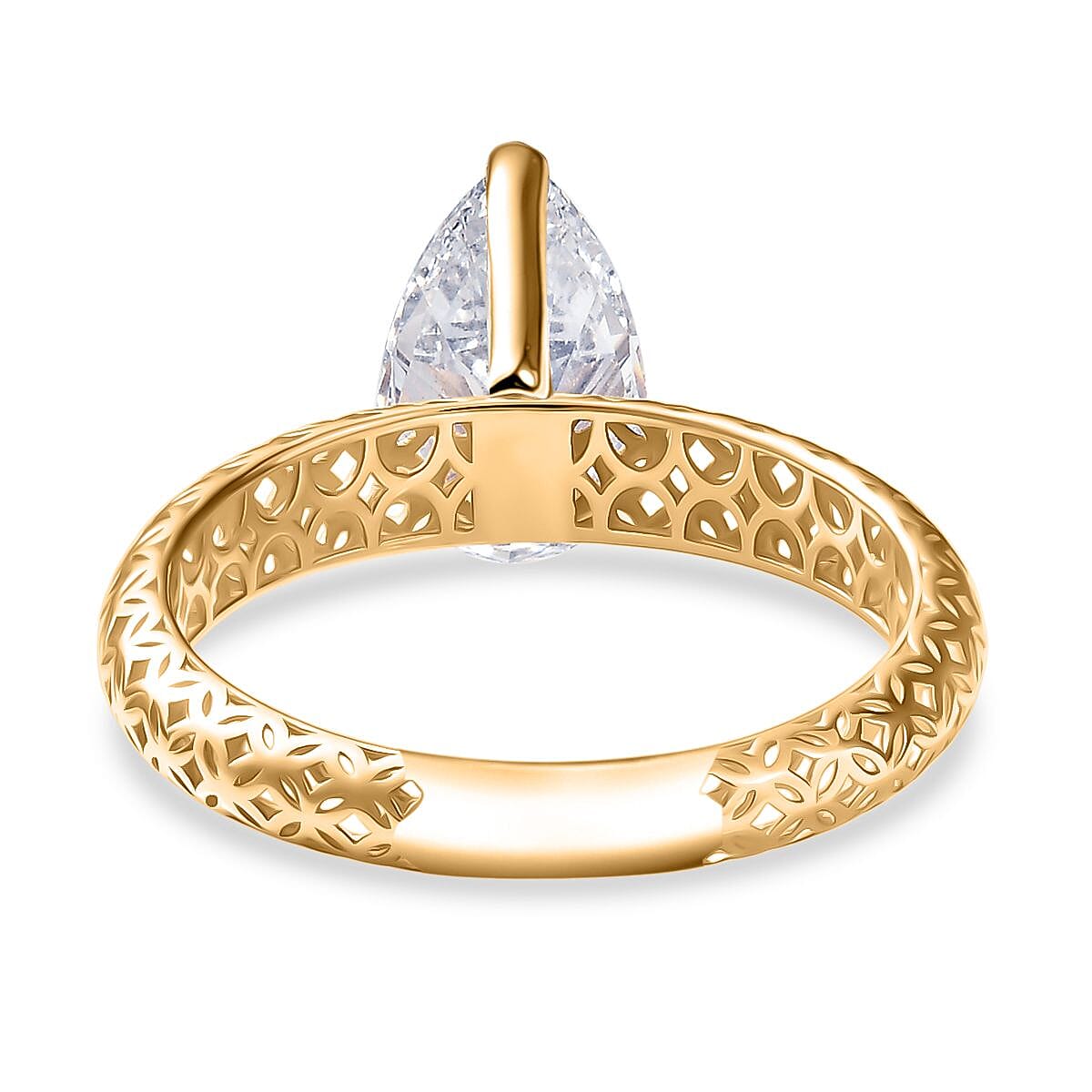 9K Yellow Gold IGI Certified Lab Grown Diamond (VS-EF) Solitaire Ring 2.00 Ct. V32649479 5