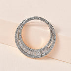 9K Yellow Gold Diamond (G-H) Crescent Pendant 1.00 Ct