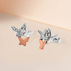 9K Yellow Gold   White Diamond  Earring 0.05 ct,  Gold Wt. 1.8 Gms  0.050  Ct.