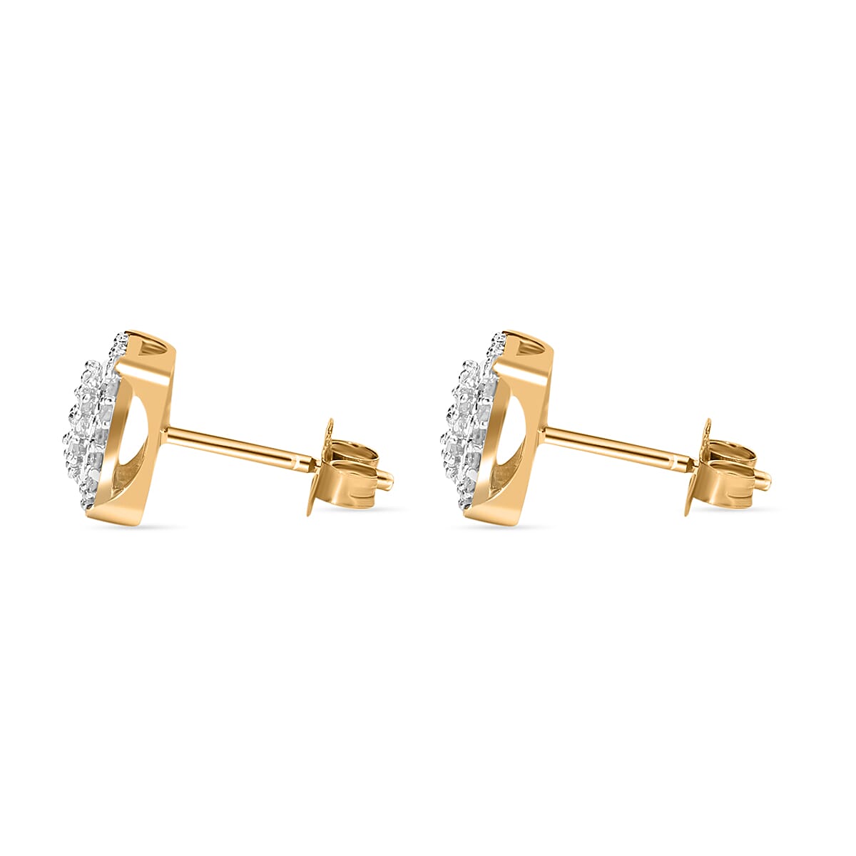9K Yellow Gold   White Diamond  Earring 0.33 ct,  Gold Wt. 2.1 Gms  0.332  Ct. 7637703 2