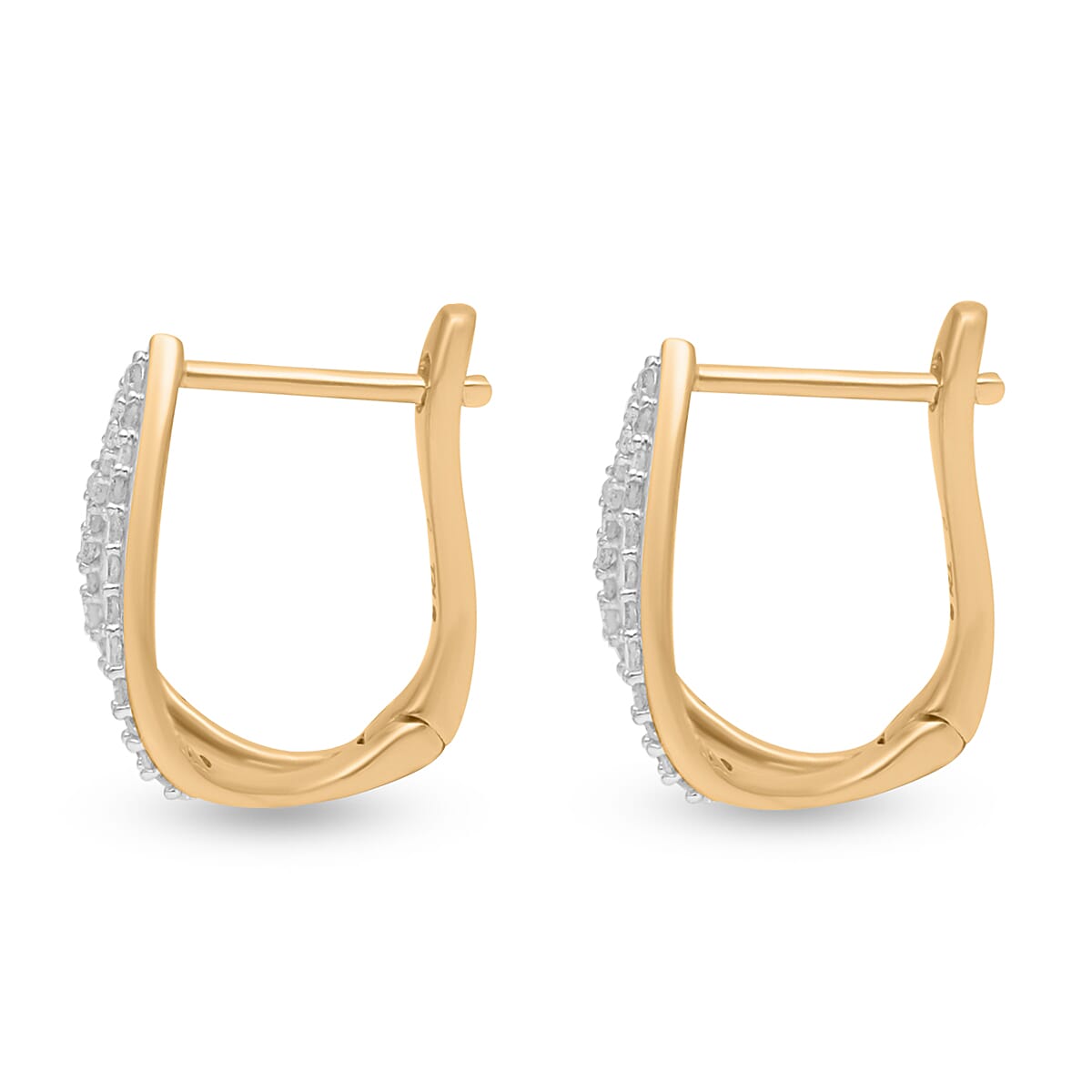 Designer  Inspired- 9K Yellow Gold Diamond Earrings 0.25 Ct. 7562412 3