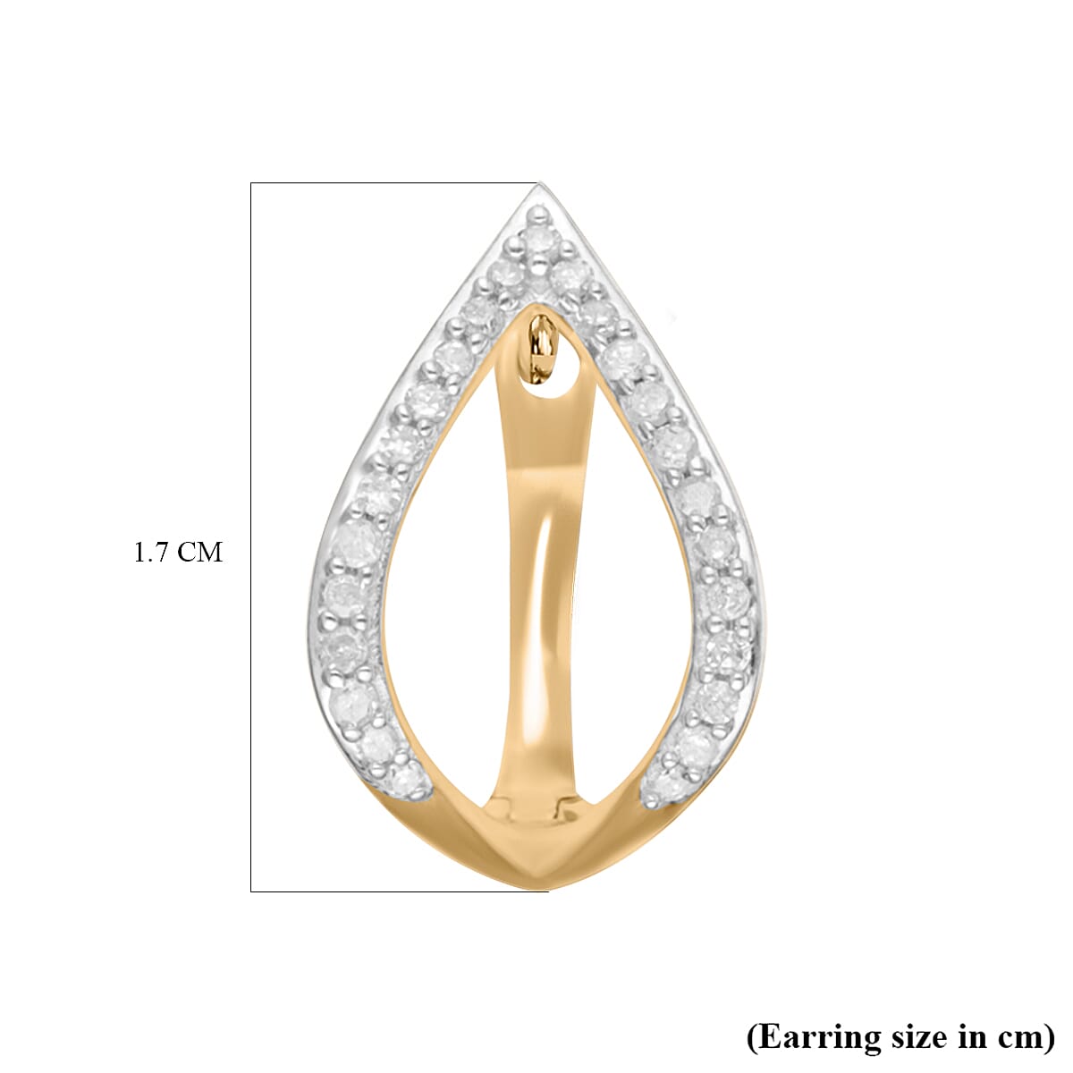 Designer  Inspired- 9K Yellow Gold Diamond Earrings 0.25 Ct. 7562412 4