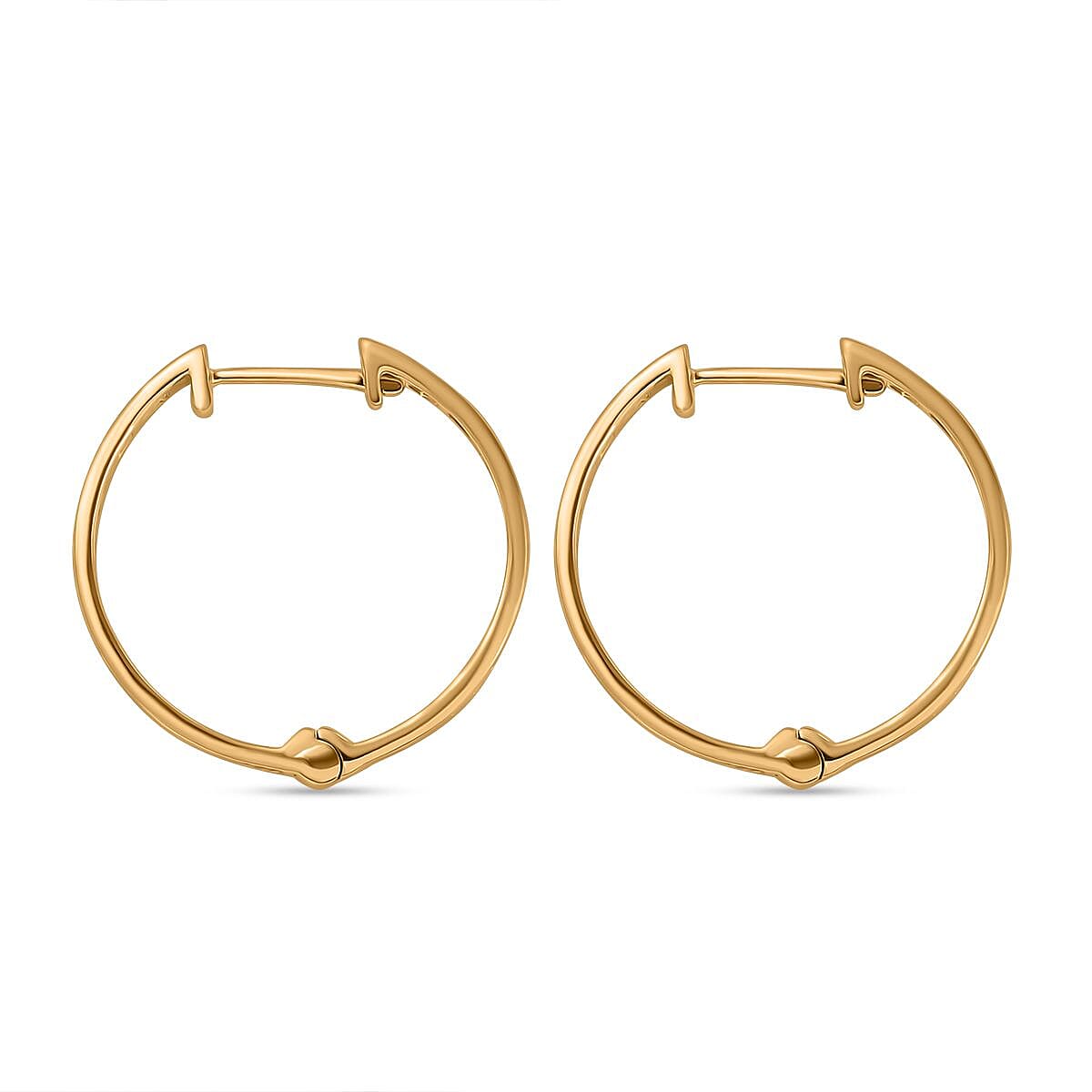 Natural White Diamond Full Eternity Inside Out Earrings With Clasp in 9K Yellow Gold 7979042 9