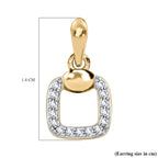 9K Yellow Gold SGL Certified Diamond (I3 - G-H) Stud Earrings (with Push Post) 0.15 Ct.