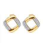 9K Yellow Gold SGL Certified Diamond (G-H) Stud Earrings 0.20 Ct
