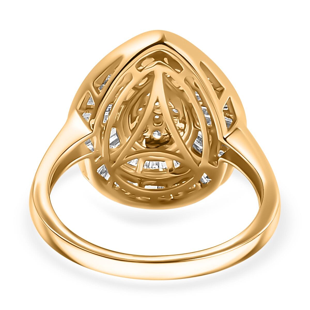 One Time Deal- 9K Yellow Gold Natural Diamond Halo Ring 1.00 ct. 7857489 4