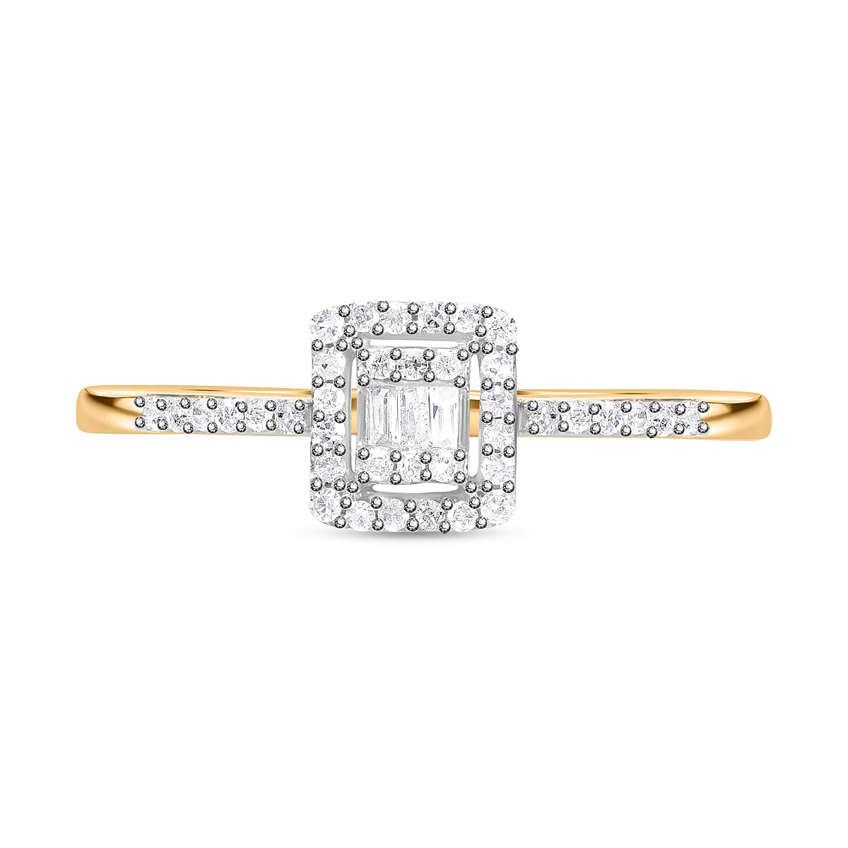 Biggest Close Out - 9K Yellow Gold Natural Diamond (G-H) Ring (0.22) ct. 7806775 0