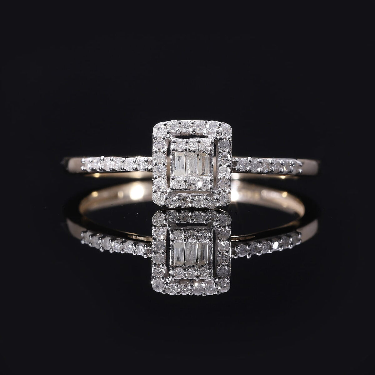 Biggest Close Out - 9K Yellow Gold Natural Diamond (G-H) Ring (0.22) ct. 7806775 1