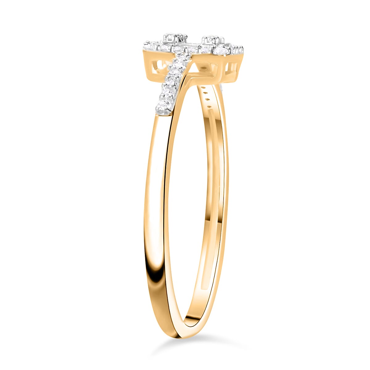 Biggest Close Out - 9K Yellow Gold Natural Diamond (G-H) Ring (0.22) ct. 7806775 3