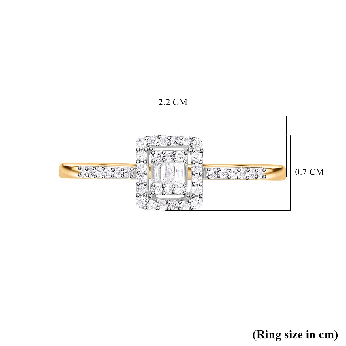 Biggest Close Out - 9K Yellow Gold Natural Diamond (G-H) Ring (0.22) ct. 7806775 5