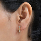 Designer Close Out -9K Yellow Gold Diamond Bubble Earrings
