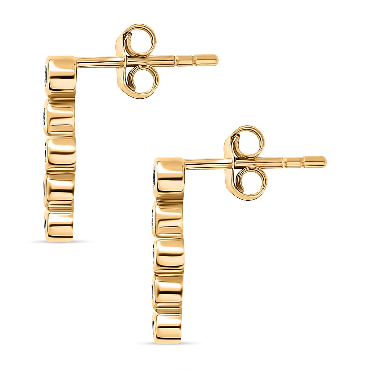 Designer Close Out -9K Yellow Gold Diamond Bubble Earrings 7653330 5