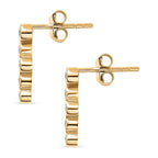 Designer Close Out -9K Yellow Gold Diamond Bubble Earrings