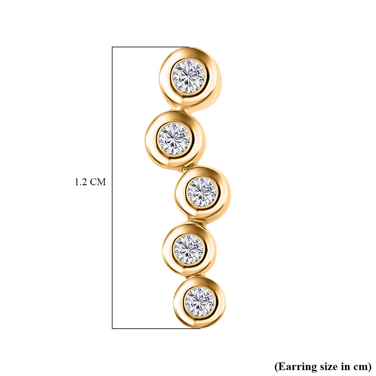 Designer Close Out -9K Yellow Gold Diamond Bubble Earrings 7653330 6