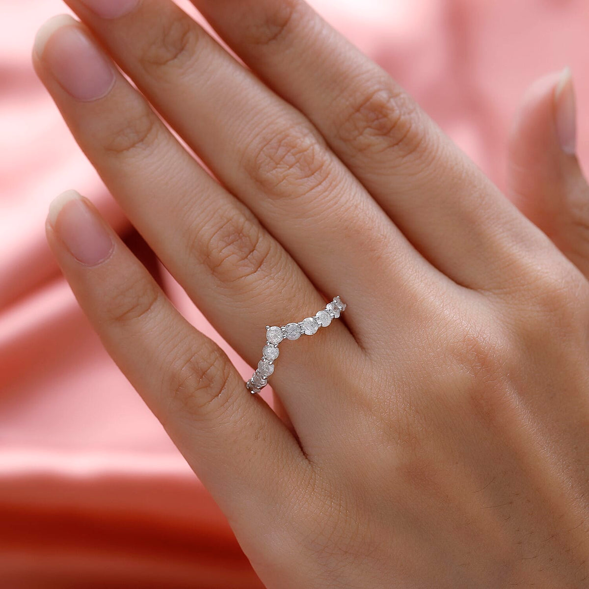 9K Yellow Gold 1 Ct Diamond Wishbone Ring SGL Certified I3 GH 7231999 5