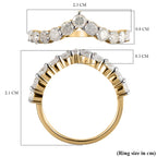 9K Yellow Gold Diamond (G-H) Wishbone Ring 1.00 Ct.