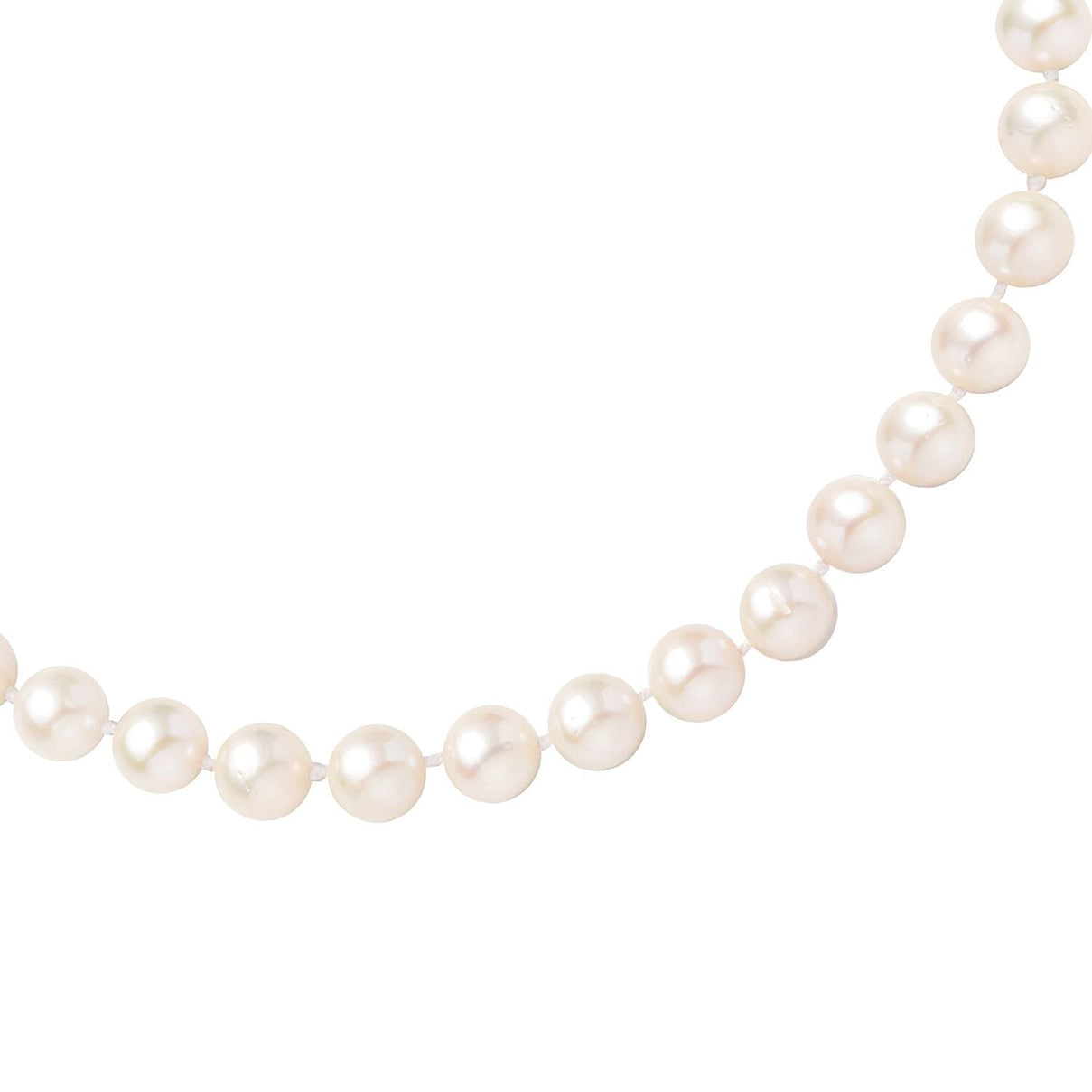 9K Yellow Gold White Edison Pearl (10mm) Necklace With Magnetic Lock (Size 20) 7934122 3