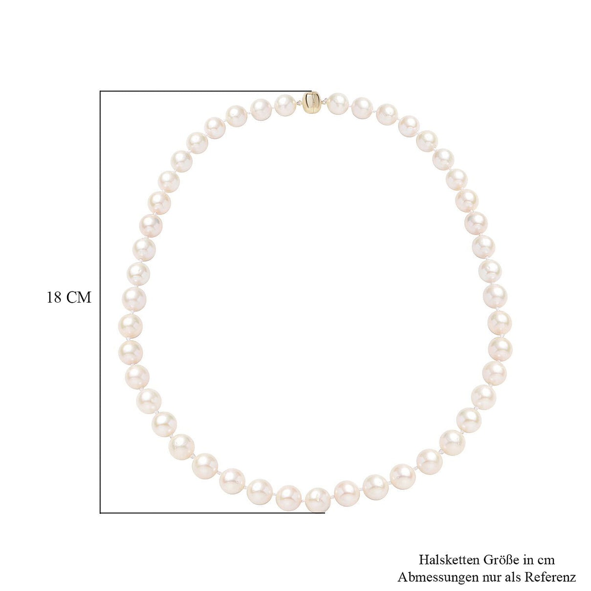9K Yellow Gold White Edison Pearl (10mm) Necklace With Magnetic Lock (Size 20) 7934122 5