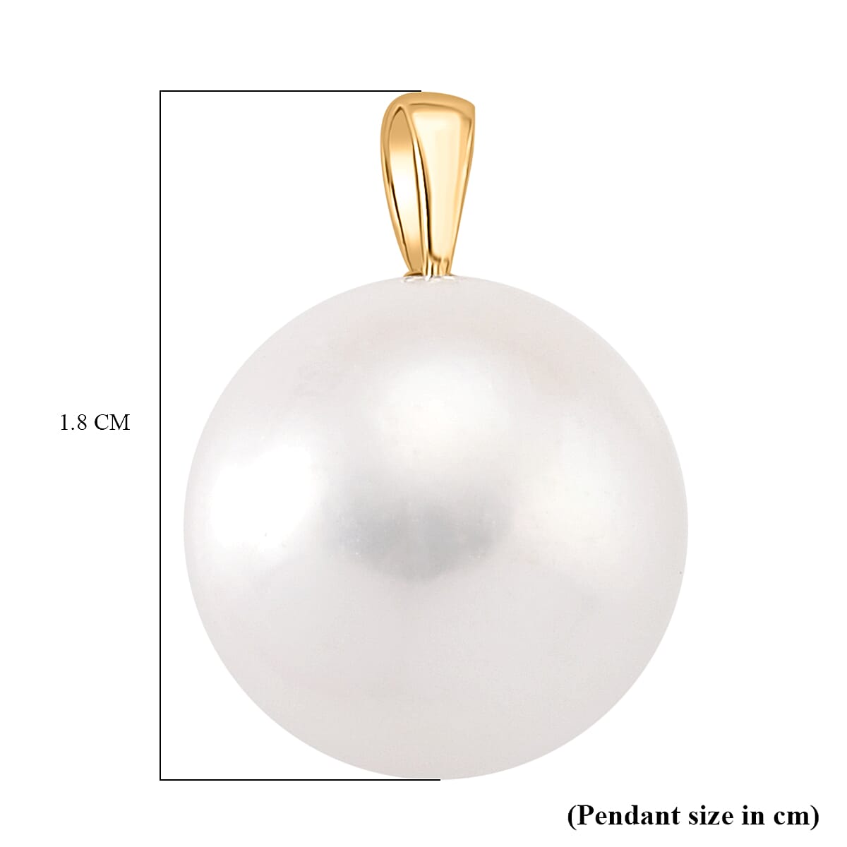 9K Yellow Gold White Edison (12-13MM) Pearl Pendant. 8355079 5