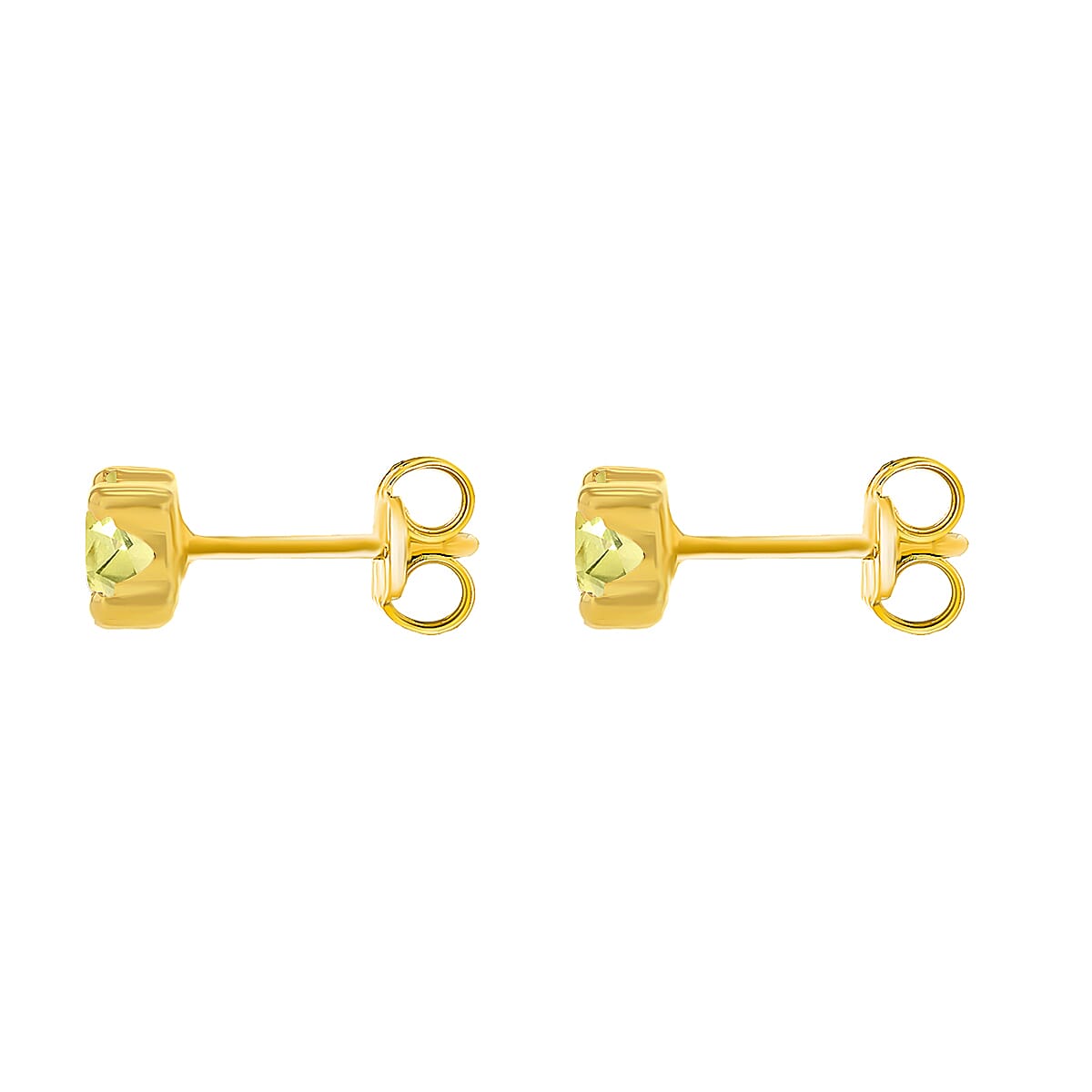 9K Yellow Gold Yellow Cubic Zirconia 4mm Solitaire Stud Earrings 7237316 2