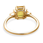9K Yellow Gold Yellow Sapphire and Diamond Ring 1.19 Ct.