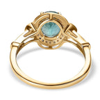 9K Yellow Gold Zambian Emerald and Diamond (G-H) Ring 1.43 Ct.
