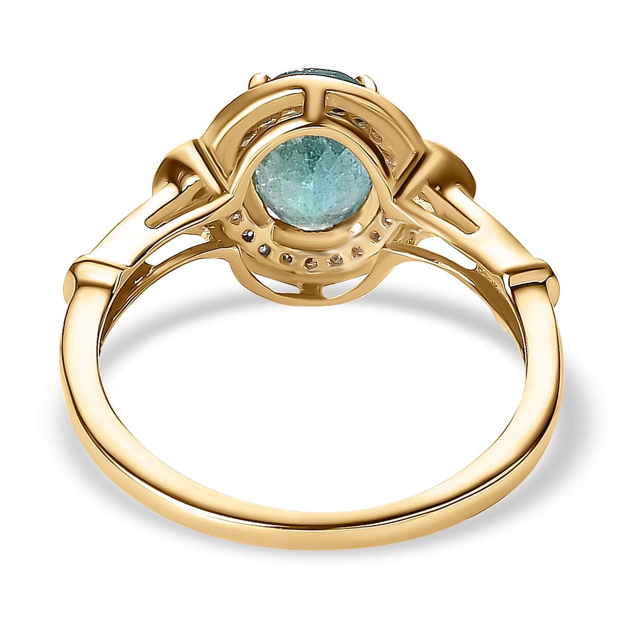 9K Yellow Gold Zambian Emerald and Diamond (G-H) Ring 1.43 Ct. 7461326 9