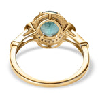 9K Yellow Gold Zambian Emerald and Diamond (G-H) Ring 1.43 Ct.