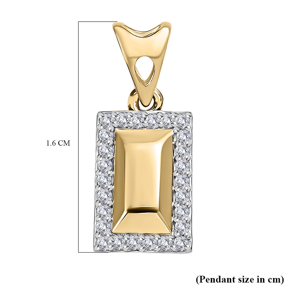 9K Yellow Gold and Diamond (G-H) Ingot Bar Pendant 7379274 5