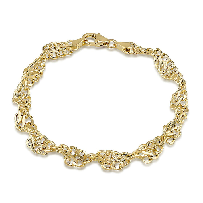 9K Yellow Textured Twist Curb 7.5 Inch 7159842 1